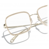 Chanel - Occhiali da Vista Quadrati - Oro - Chanel Eyewear