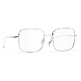 Chanel - Occhiali da Vista Quadrati - Argento - Chanel Eyewear