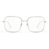 Chanel - Occhiali da Vista Quadrati - Argento - Chanel Eyewear