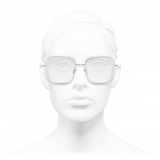 Chanel - Square Eyeglasses - Silver - Chanel Eyewear