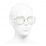 Chanel - Square Eyeglasses - Silver - Chanel Eyewear