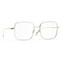 Chanel - Square Eyeglasses - Gold - Chanel Eyewear