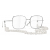 Chanel - Occhiali da Vista Quadrati - Argento - Chanel Eyewear