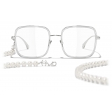 Chanel - Occhiali da Vista Quadrati - Argento - Chanel Eyewear