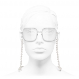 Chanel - Occhiali da Vista Quadrati - Argento - Chanel Eyewear