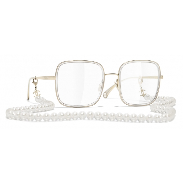 Chanel - Occhiali da Vista Quadrati - Oro - Chanel Eyewear
