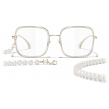 Chanel - Occhiali da Vista Quadrati - Oro - Chanel Eyewear