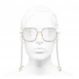 Chanel - Square Eyeglasses - Gold - Chanel Eyewear