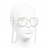 Chanel - Occhiali da Vista Quadrati - Oro - Chanel Eyewear