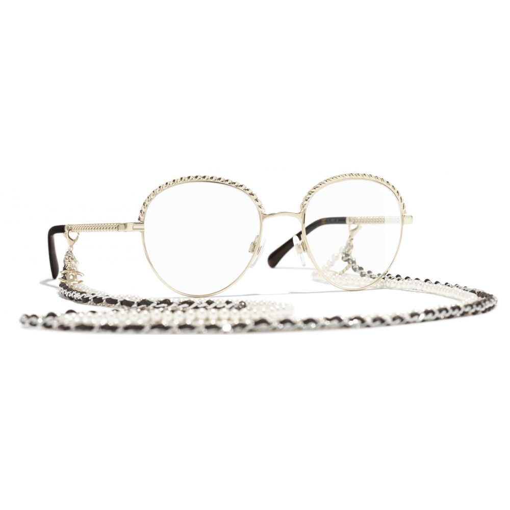 Chanel - Pantos Eyeglasses - Gold - Chanel Eyewear - Avvenice