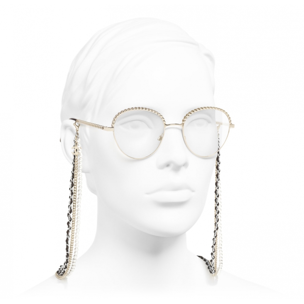 Chanel - Pantos Eyeglasses - Gold - Chanel Eyewear - Avvenice