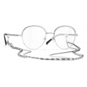 Chanel - Pantos Eyeglasses - Silver - Chanel Eyewear