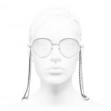 Chanel - Pantos Eyeglasses - Silver - Chanel Eyewear
