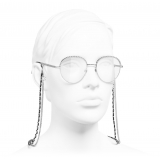 Chanel - Pantos Eyeglasses - Silver - Chanel Eyewear