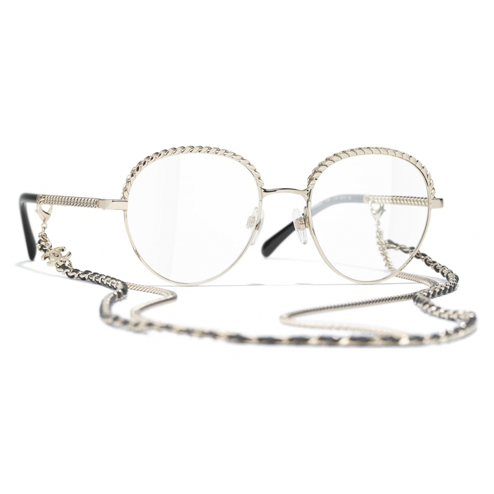 chanel glasses with clip on sunglasses round