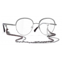 Chanel - Pantos Eyeglasses - Silver - Chanel Eyewear