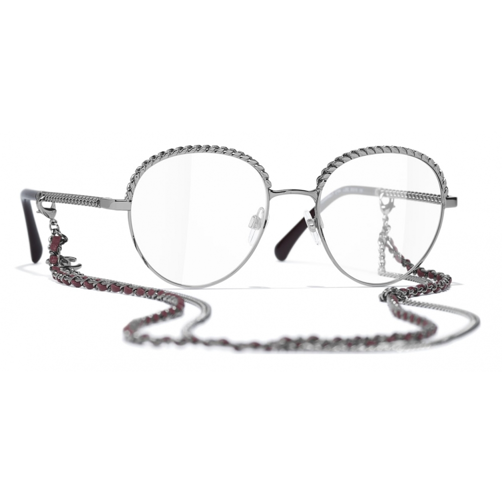 Chanel - Pantos Eyeglasses - Silver - Chanel Eyewear - Avvenice