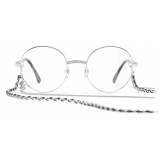 Chanel - Round Eyeglasses - Silver - Chanel Eyewear