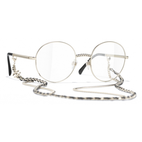 Chanel - Occhiali da Vista Rotondi - Oro - Chanel Eyewear