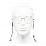 Chanel - Occhiali da Vista Rotondi - Oro - Chanel Eyewear