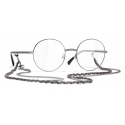 Chanel - Round Eyeglasses - Silver - Chanel Eyewear