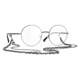 Chanel - Round Eyeglasses - Silver - Chanel Eyewear