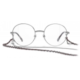 Chanel - Round Eyeglasses - Silver - Chanel Eyewear