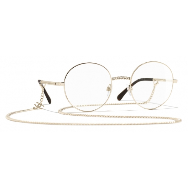 Chanel - Round Eyeglasses - Gold - Chanel Eyewear