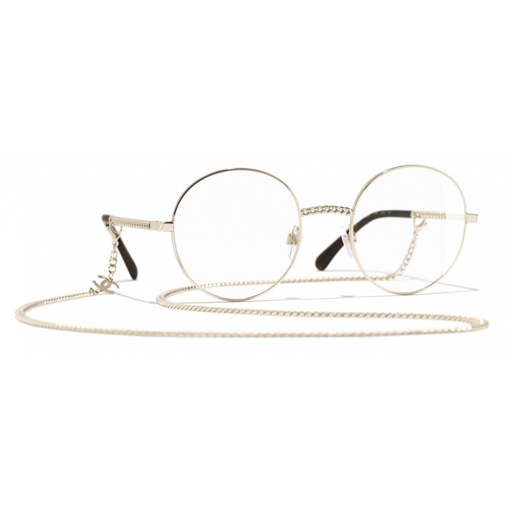 Chanel - Round Eyeglasses - Gold - Chanel Eyewear - Avvenice