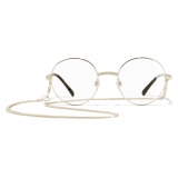 Chanel - Round Eyeglasses - Gold - Chanel Eyewear