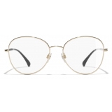 Chanel - Occhiali da Vista Rotondi - Oro - Chanel Eyewear