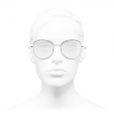 Chanel - Occhiali da Vista Rotondi - Oro - Chanel Eyewear