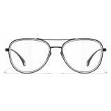 Chanel - Pilot Eyeglasses - Black - Chanel Eyewear