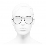 Chanel - Pilot Eyeglasses - Black - Chanel Eyewear