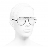 Chanel - Occhiali da Vista Pilota - Nero - Chanel Eyewear