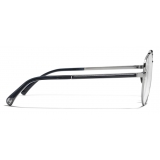 Chanel - Pilot Eyeglasses - Dark Silver Dark Blue - Chanel Eyewear