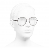 Chanel - Occhiali da Vista Pilota - Marrone - Chanel Eyewear