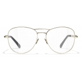 Chanel - Occhiali da Vista Pilota - Oro - Chanel Eyewear