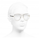 Chanel - Occhiali da Vista Pilota - Oro - Chanel Eyewear