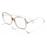 Chanel - Occhiali da Vista Quadrati - Marrone Trasparente - Chanel Eyewear