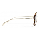 Chanel - Occhiali da Vista Quadrati - Tartaruga Scuro - Chanel Eyewear