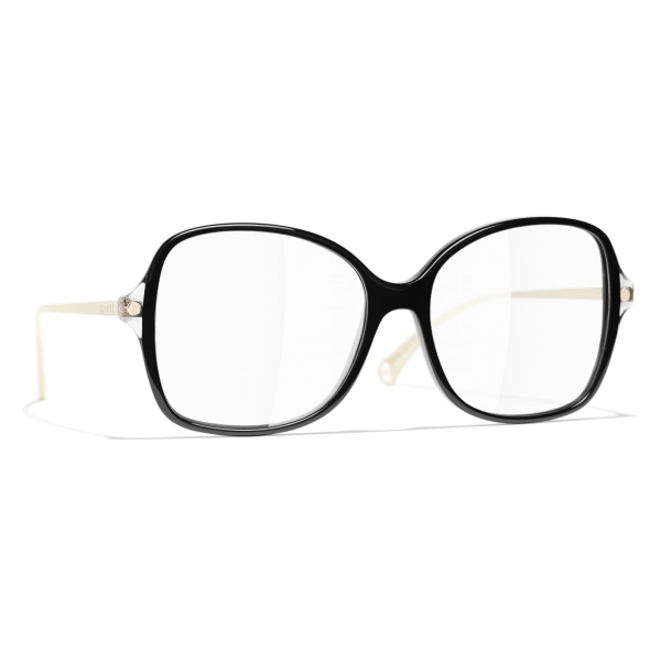 Chanel - Occhiali da Vista Quadrati - Nero - Chanel Eyewear