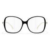 Chanel - Occhiali da Vista Quadrati - Nero - Chanel Eyewear