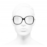 Chanel - Occhiali da Vista Quadrati - Nero - Chanel Eyewear