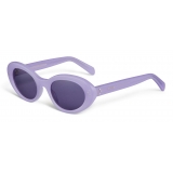Céline - Cat Eye S193 Sunglasses in Acetate - Milky Lilac - Sunglasses - Céline Eyewear