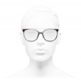Chanel - Occhiali da Vista Quadrati - Grigio Trasparente - Chanel Eyewear