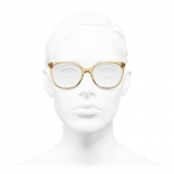 Chanel - Occhiali da Vista Quadrati - Giallo - Chanel Eyewear