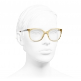 Chanel - Occhiali da Vista Quadrati - Giallo - Chanel Eyewear