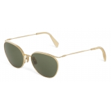 Céline - Metal Frame 11 Sunglasses with Mineral Glass Lenses - Gold Green - Sunglasses - Céline Eyewear