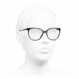Chanel - Occhiali da Vista Quadrati - Tartaruga Scuro - Chanel Eyewear